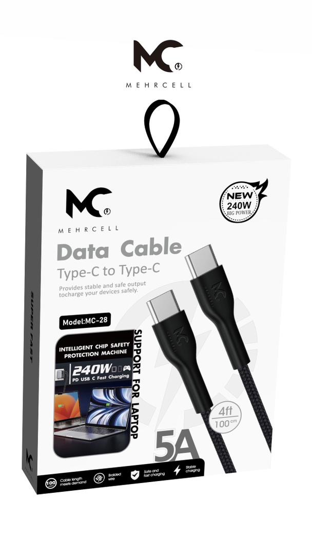کابل ۲سر تایپ سی ۲40وات مدلMC-28